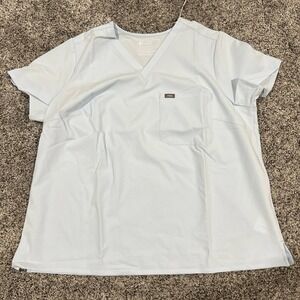FIGS Catarina One-Pocket Scrub Top Medical Uniform Light Blue Size 5XL